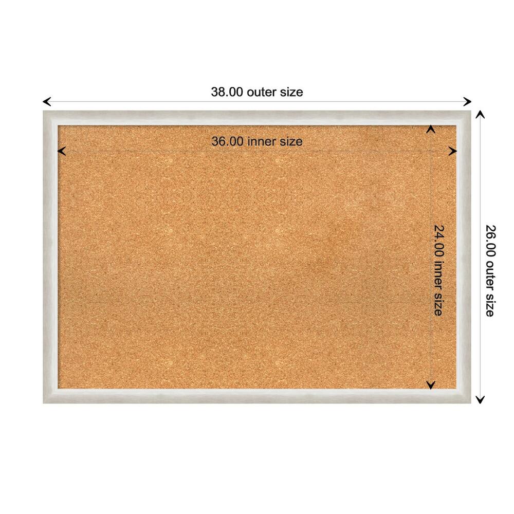 Two Tone Wood Framed Natural Corkboard Bulletin Board
