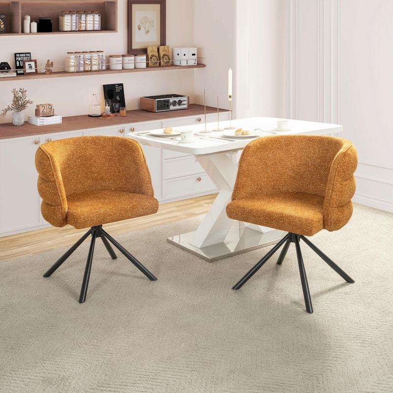 270° Swivel Home Office Desk Chairs Set of 2, Modern Dining Chairs