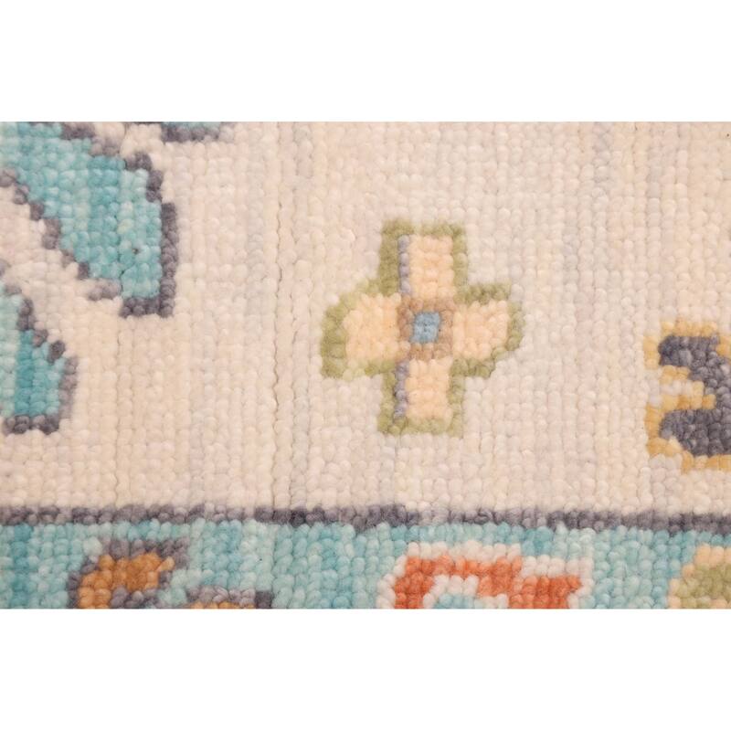 ECARPETGALLERY Hand-knotted Modern Oushak Ivory Wool Rug - 8'11 x 12'3