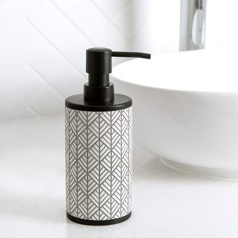 Shelby Resin Soap/Lotion Pump - White/Black - Lotion