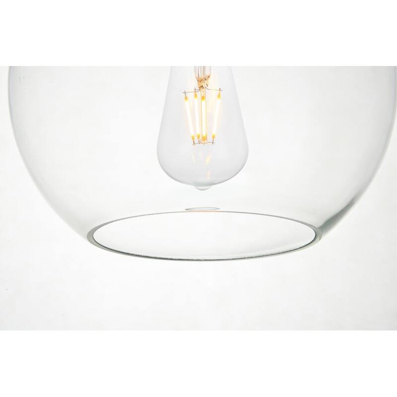 1-Light Pendant with 8 inch Clear Glass