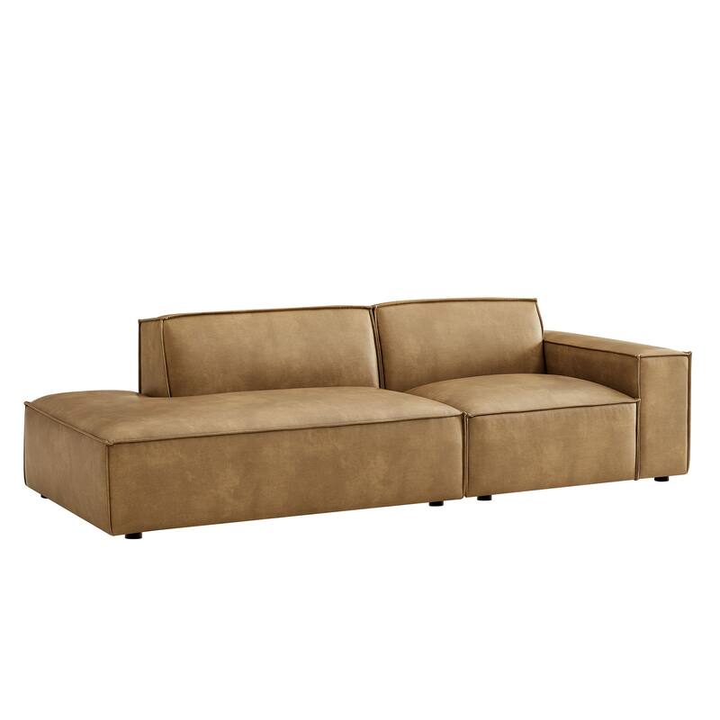 Restore 2-Piece Vegan Leather Modular Loveseat