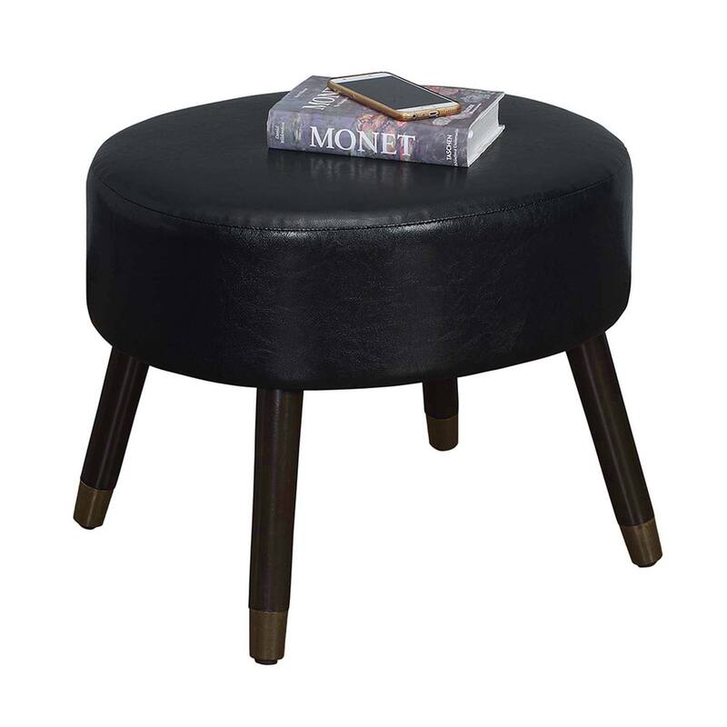Convenience Concepts Designs4Comfort Mid Century Oval Ottoman Stool