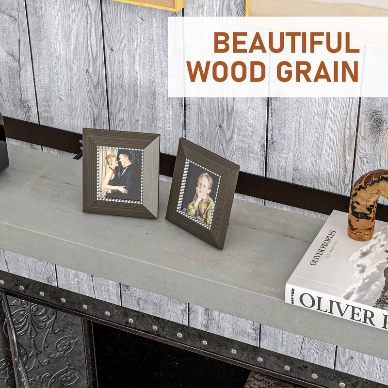 Wall Mounted Floating Shelf Wood Grain With Easy Hanging - 71.75" W x 7.75" D x 2" H