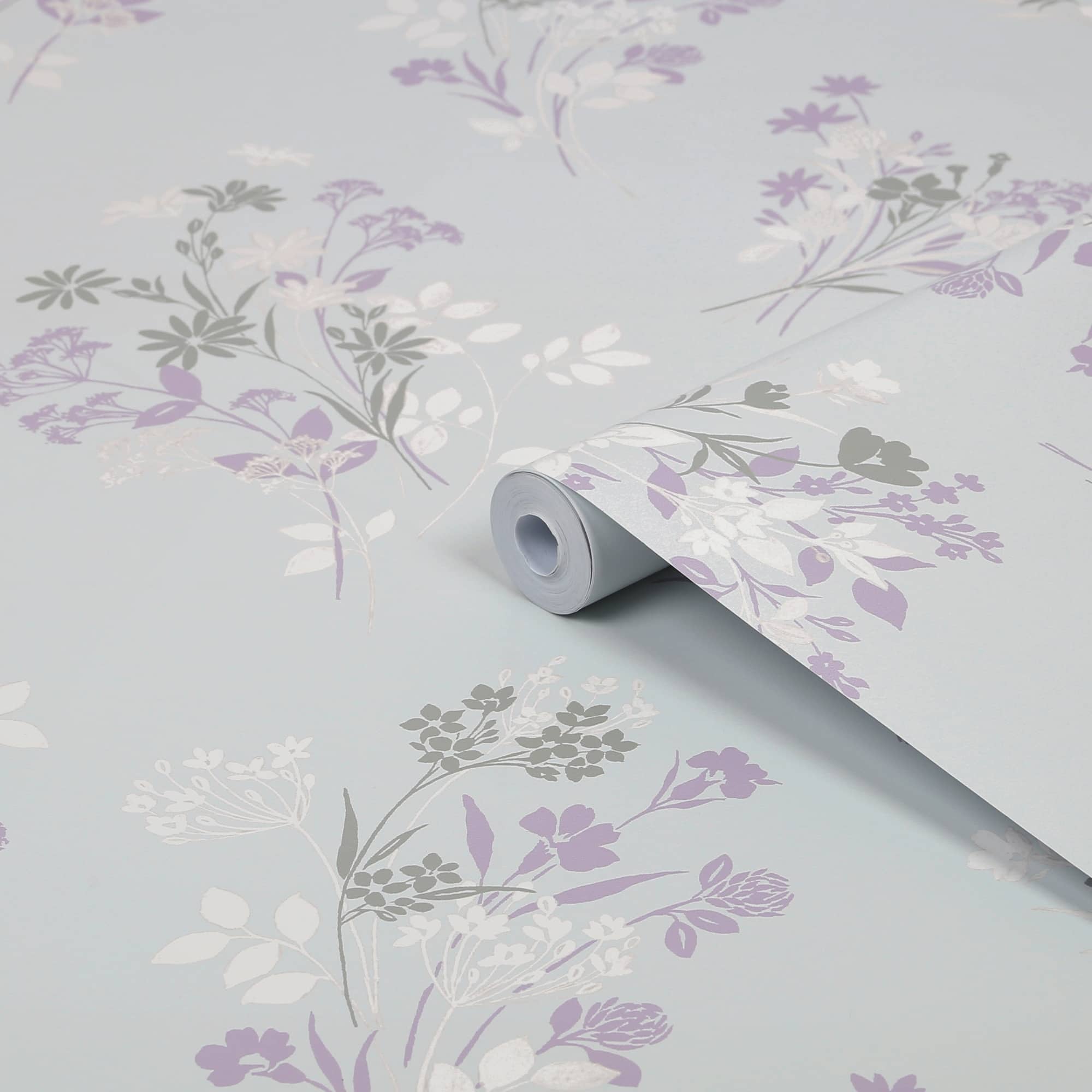 Laura Ashley Igerna Pale Duck Egg Blue Removable Wallpaper Bed Bath