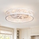 preview thumbnail 121 of 191, 16.5"/18.5"/20"/23.6"/24"/28" Vintage Distressed White Low Profile Caged Ceiling Fan with Light and Remote (7/6/5/3-Blade) 24-inch - DistressedWhite-ClassicModern