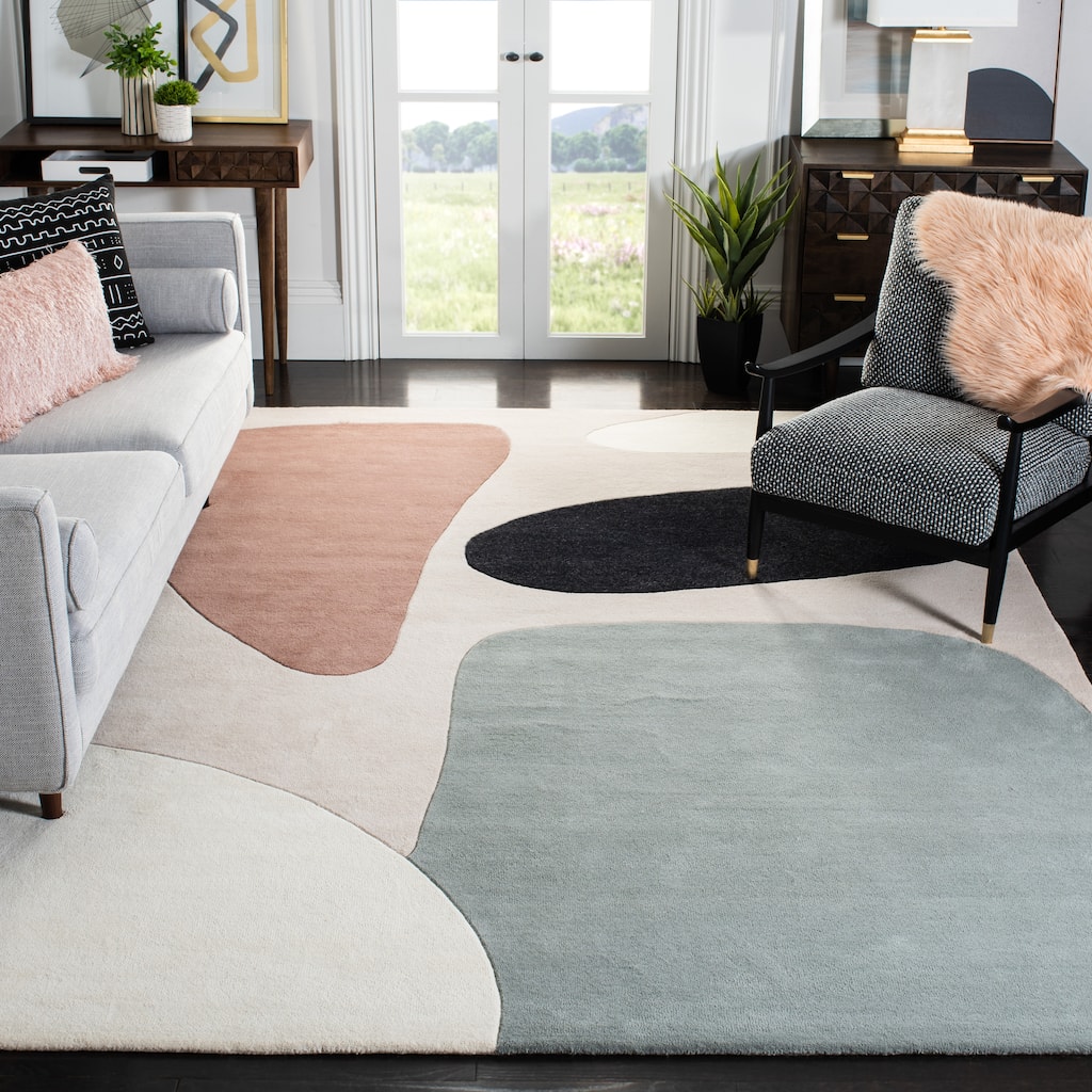 SAFAVIEH Handmade Fifth Avenue Engelberta Mid-Century Modern Wool Rug
