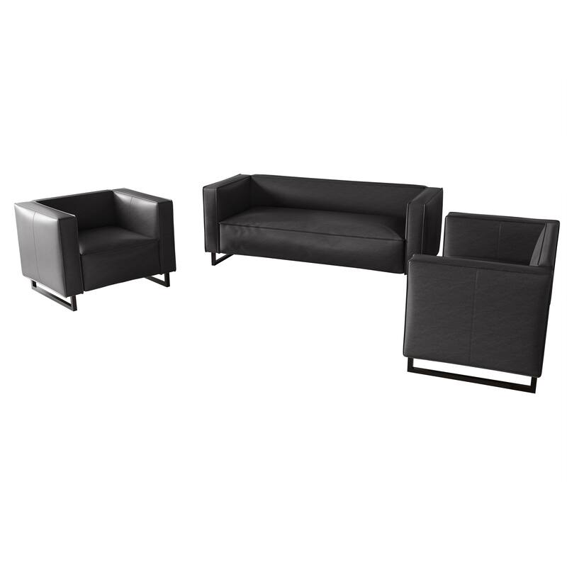 CraftPorch Mid Century Modern 3- Pieces Upholstered Living Room Set