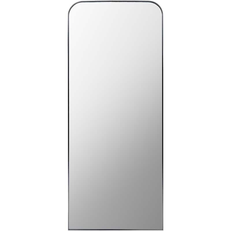 Livabliss Aranya Modern Aluminum Full Length Squared Arch Mirror - 67"H x 28"W x 1"D