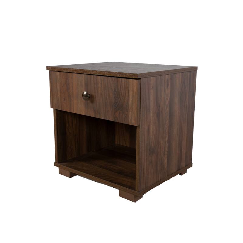 Queen Upholstered Bed Set with Two Nightstands in Stone Color