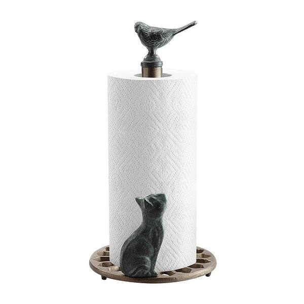 Shop Spi Home Cat And Bird Paper Towel Holder Cast Iron Verdigris