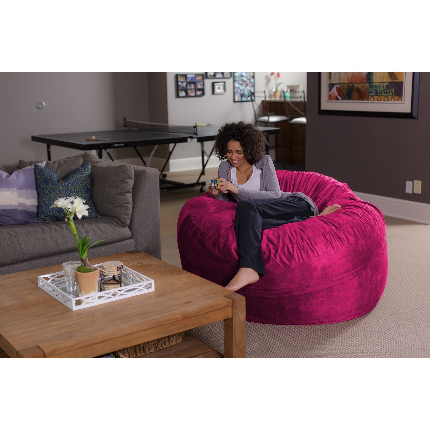 Sit and sip bean bag chair sales