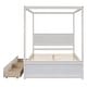 preview thumbnail 21 of 30, Full Size Wood Canopy Bed with two Drawers