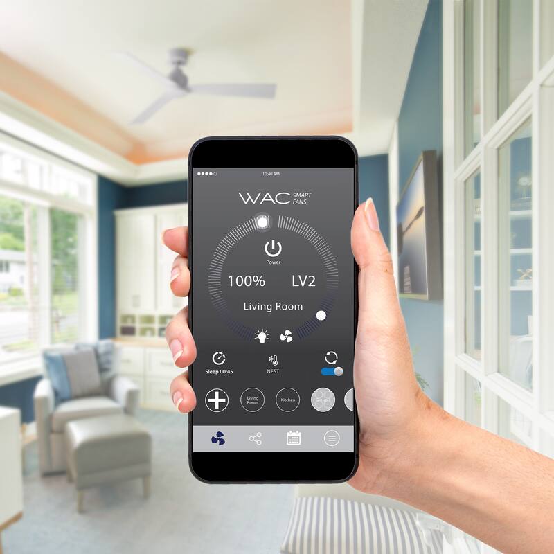 Mod Indoor and Outdoor 3-Blade Smart Compatible Ceiling Fan 54in with 3000K LED Light Kit and Remote Control