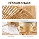 preview thumbnail 14 of 17, Boho Smart Gold Rattan Caged Drum Flush Mount Ceiling Fan