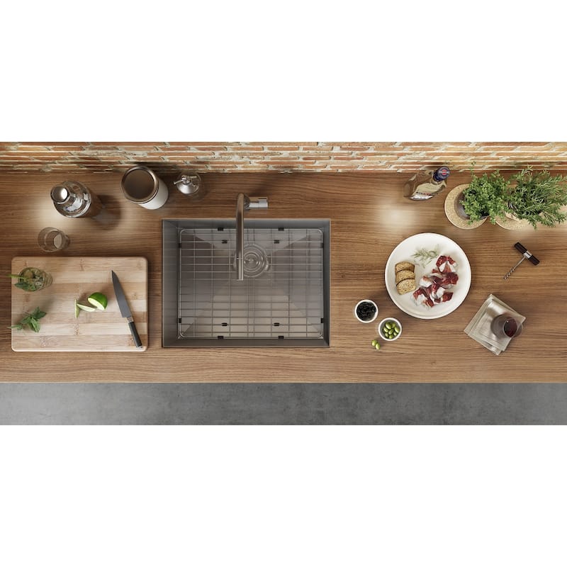 Ruvati 23-inch Undermount 16 Gauge Zero Radius Kitchen Sink Stainless Steel Single Bowl - RVH7100