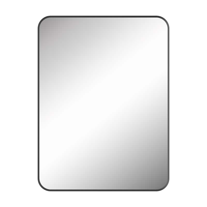 Topcraft Black Wall Mounted Aluminum Framed Medicine Cabinet - 24*32