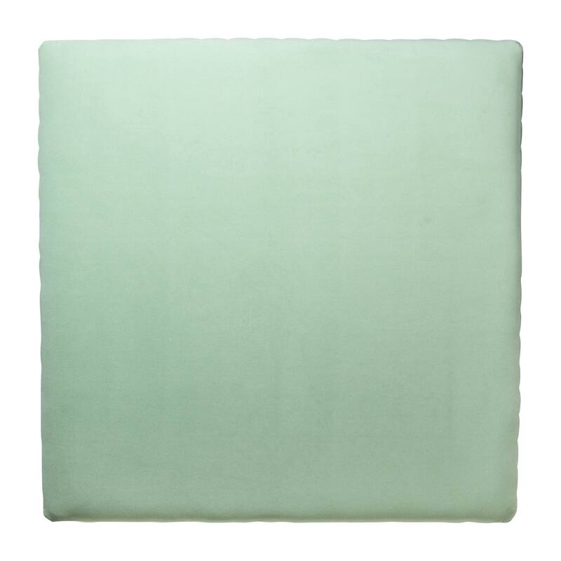 Sagebrook Home Modern Square Glam Upholstered Ottoman 18"H