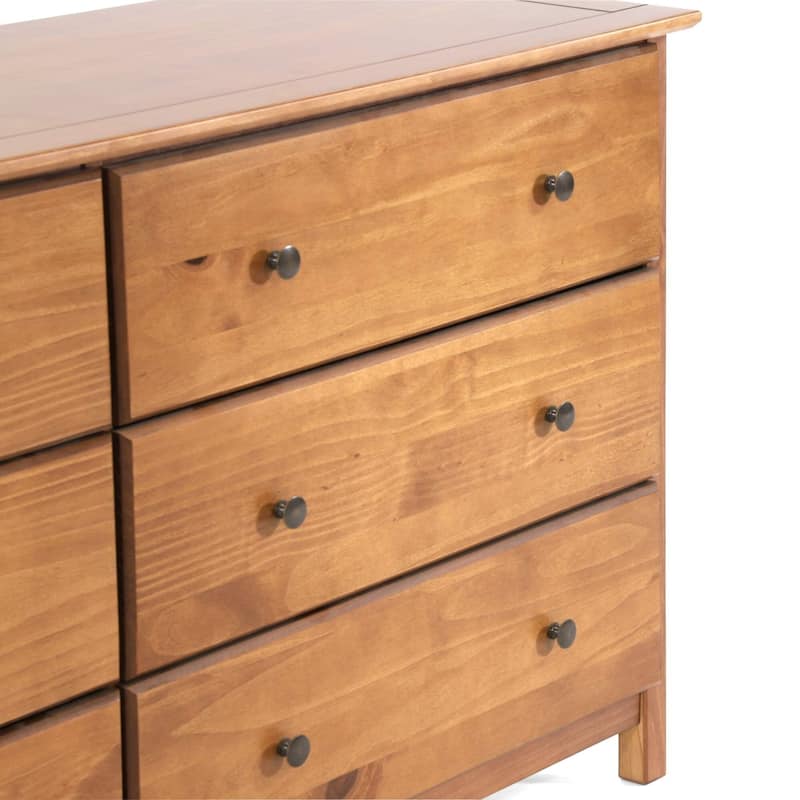 Grain Wood Furniture Shaker-style 6-drawer Solid Wood Dresser