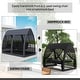 preview thumbnail 3 of 6, Outsunny 3-Seat Patio Swing Chair, Porch Swing Bed with Convertible Backrest, Cushion, Canopy, Side Pocket & Mesh Netting