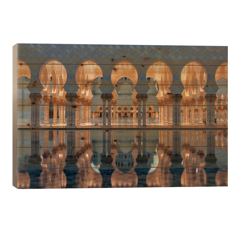 Reflections Print On Wood by Stefan Schilbe - Multi-Color - 26x40x1.5