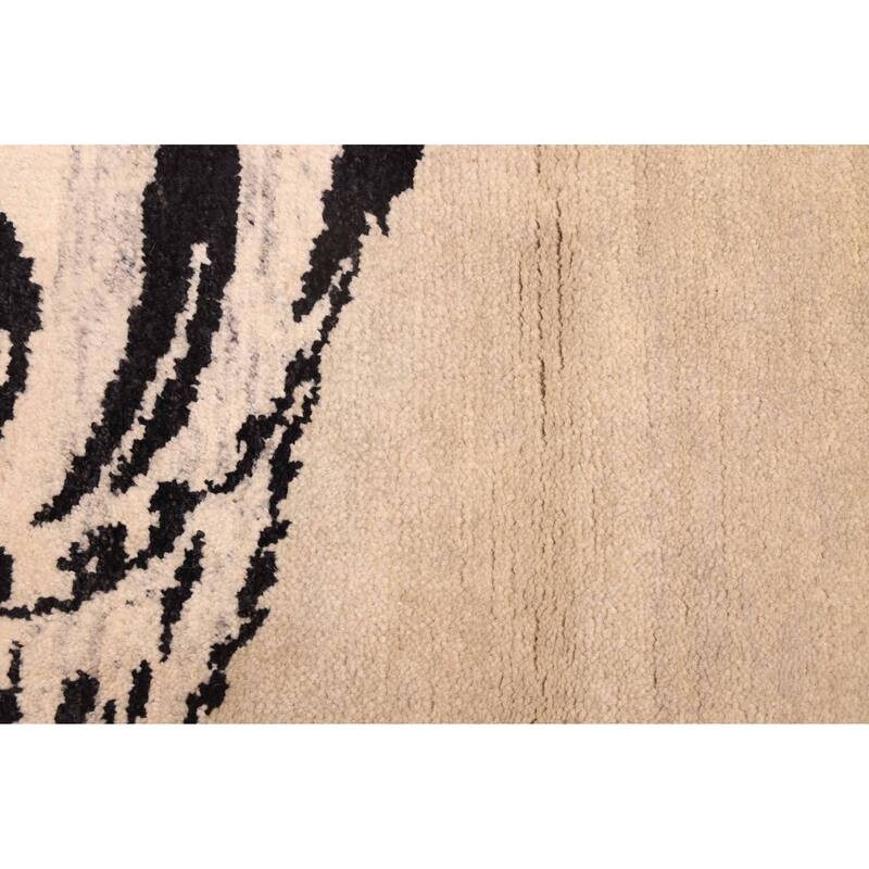 ECARPETGALLERY Hand-knotted Peshawar Ziegler Ivory Wool Rug - 5'0 x 6'10