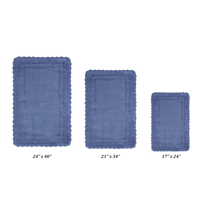 Better Trends Bath Rugs Set 100% Cotton Soft & Water Absorbent Tufted Bathroom Rug for Shower, Sink Bath Mats Lilly Crochet