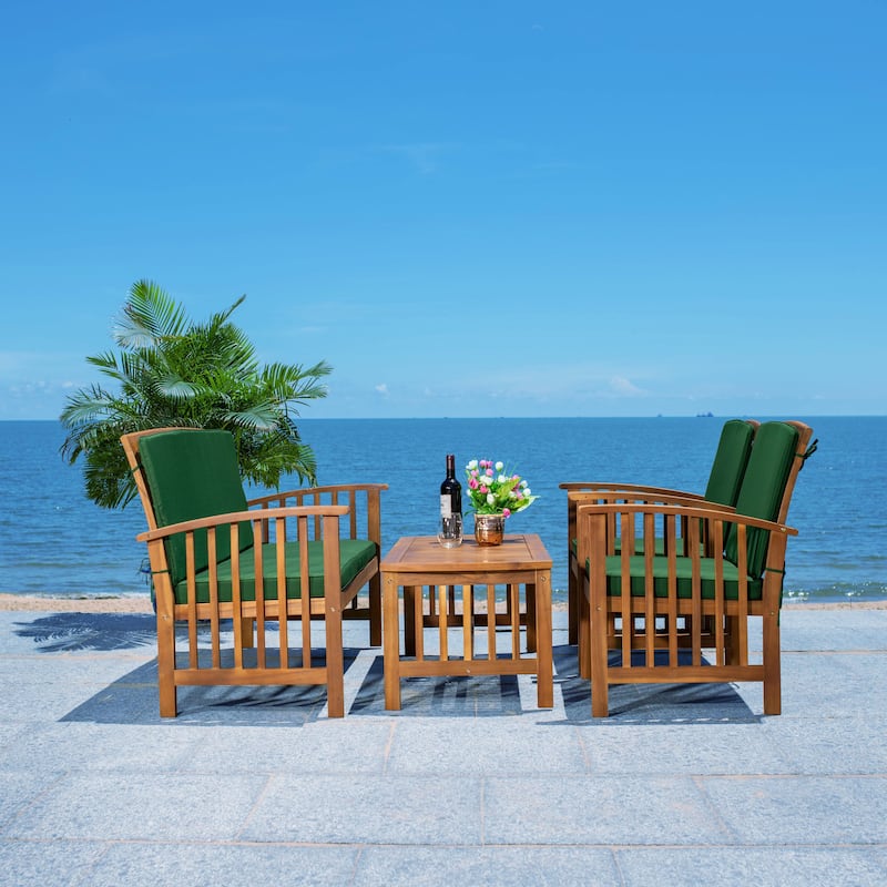 SAFAVIEH Outdoor Rocklin 4-piece Conversation Patio Set