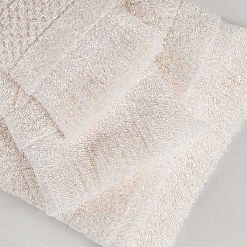 Superior Rolla Cotton Geometric Jacquard Plush Soft Bath Sheet Set of 2
