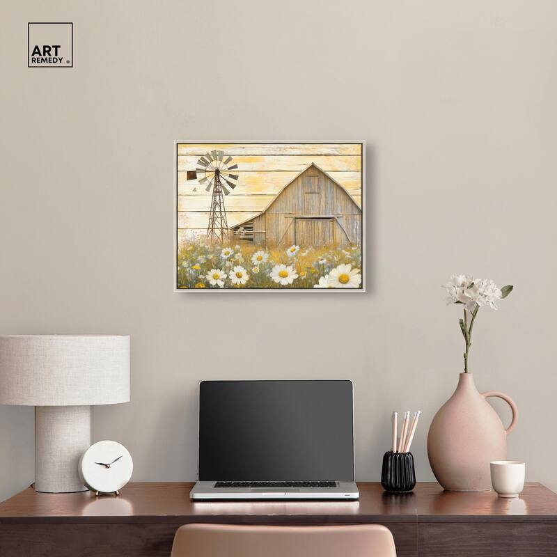 Old Windmill Canvas by Art Remedy