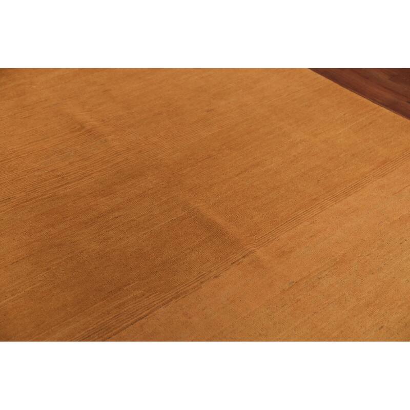 Orange Gabbeh Modern Area Rug Hand-Knotted Oriental Wool Carpet - 5'11" x 6'9"