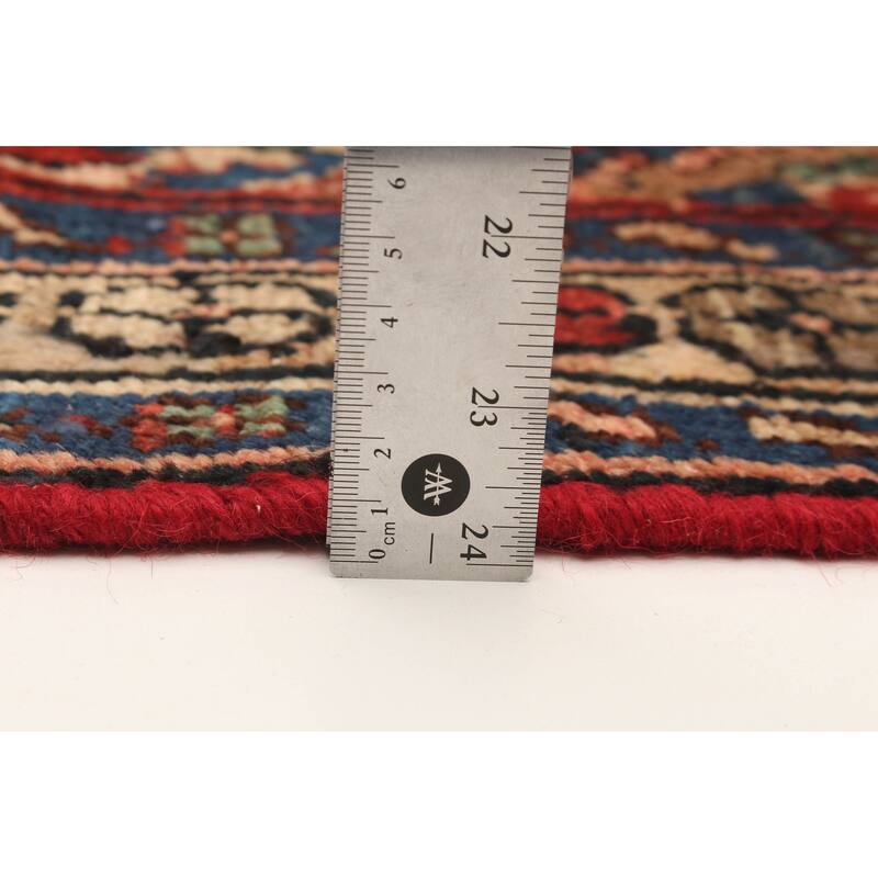 ECARPETGALLERY Hand-knotted Andelz Red Wool Rug - 3'6 x 10'3