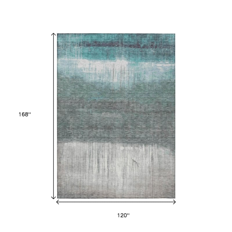 HomeRoots Abstract Transitional Rectangle Outdoor Rug