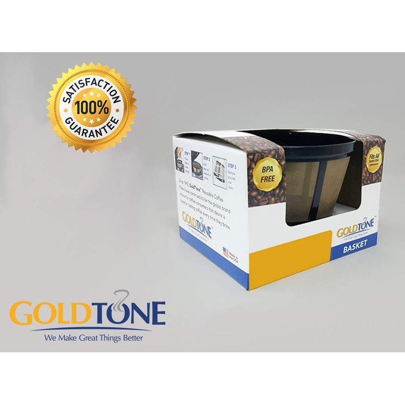 GoldTone Reusable 8-12 Cup Basket Filter Replacement Fits ALL Black and Decker  Coffee Machines and Brewers, BPA Free (1 Pack) - Bed Bath & Beyond -  28173842