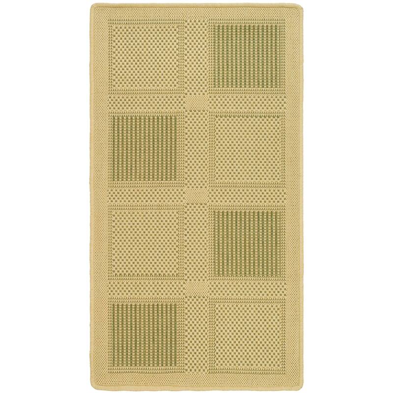 SAFAVIEH Courtyard Shirlee Indoor/ Outdoor Waterproof Patio Backyard Rug - 2' x 3'7" - Natural/Olive