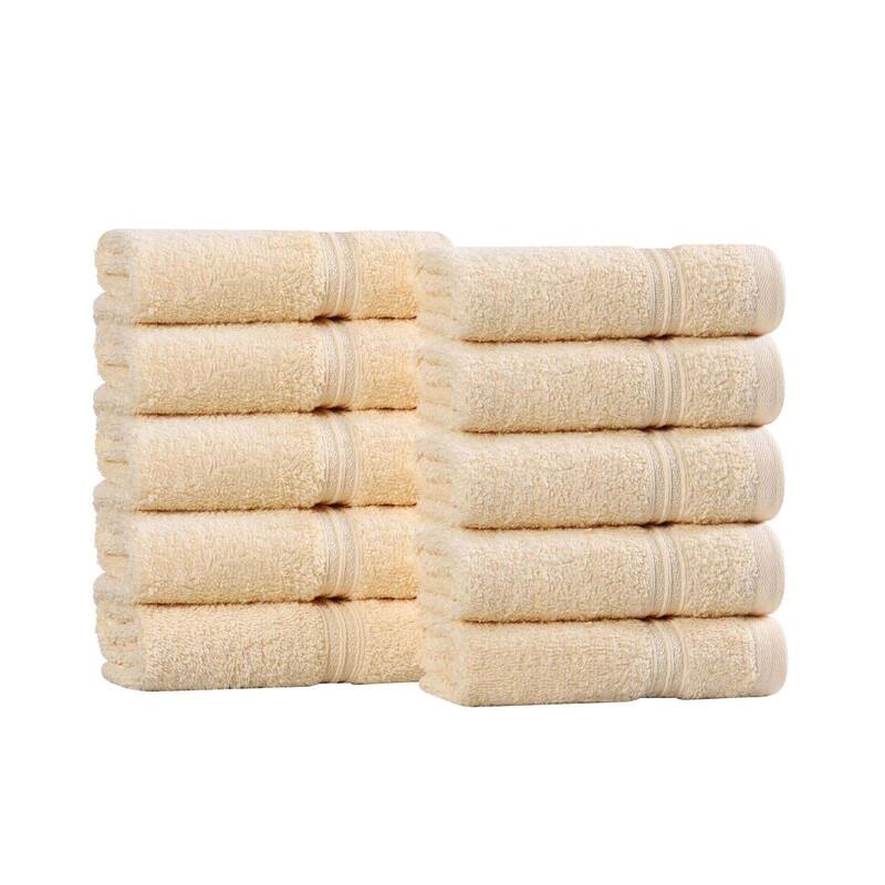 Superior Heritage Egyptian Cotton Absorbent Face Towel Set of 10