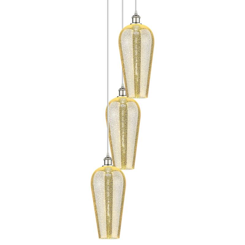 Innovations Lighting 113B-3P-58-15 Chelsea Pendant Chelsea 3 Light 15" - Polished Nickel / Mercury
