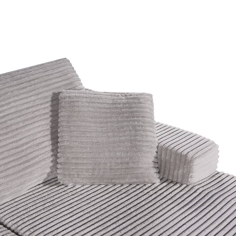 AC Pacific 104 In Modern 3-Piece Sectional Sofa with Reversible Chaise