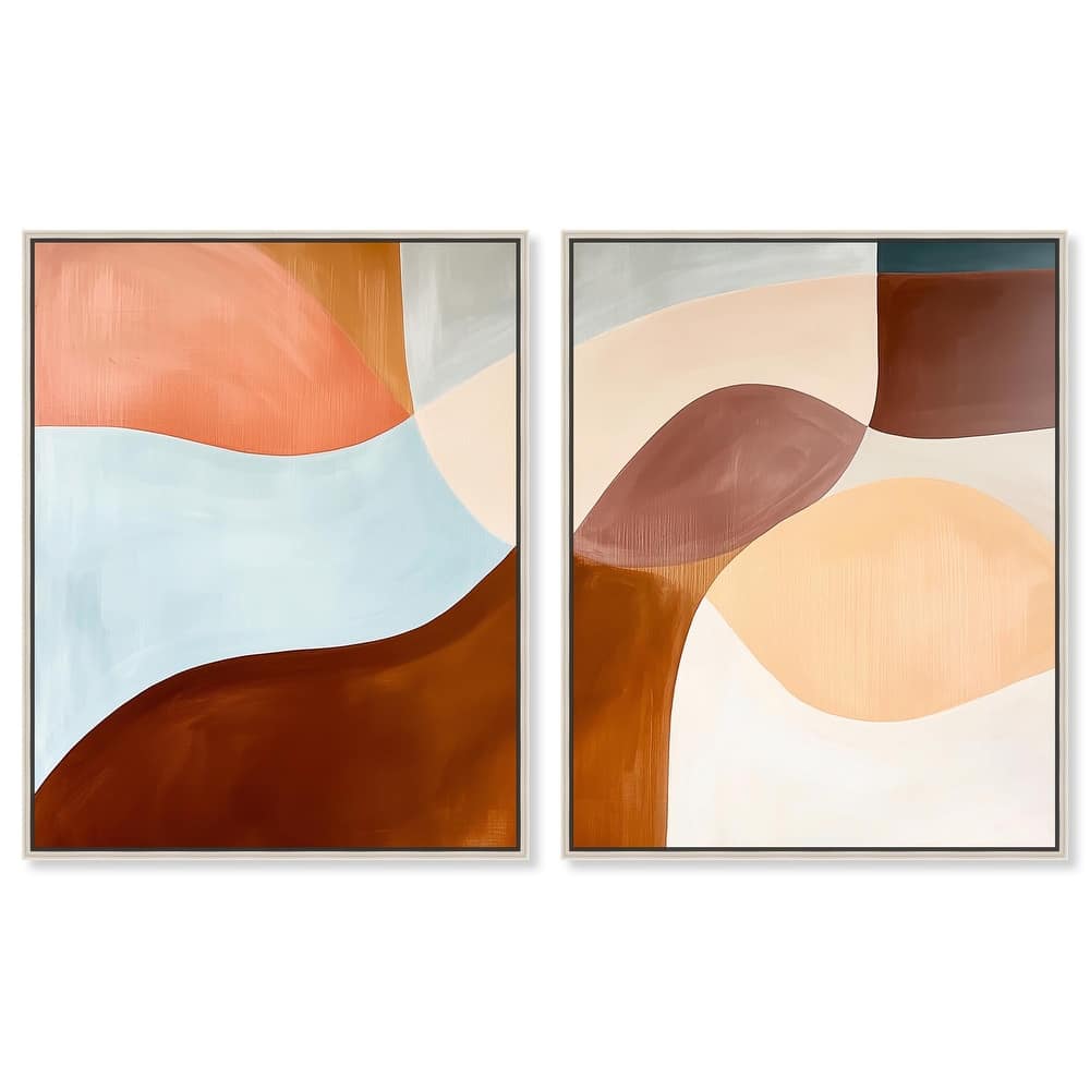 Shapes Revisited II Canvas Set of 2 by Art Remedy