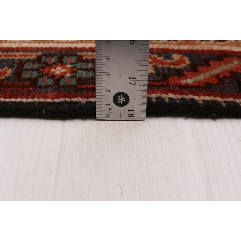 ECARPETGALLERY Hand-knotted Sarabi Dark Red Wool Rug - 3'6 x 13'11