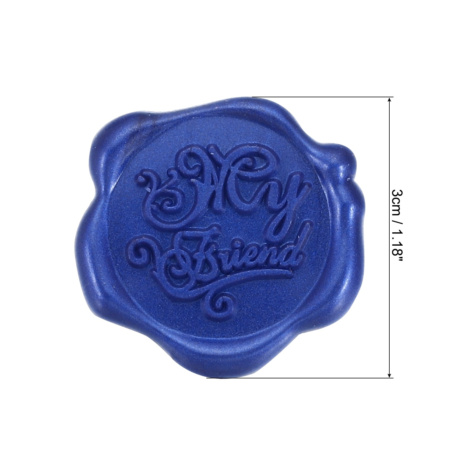 Wax Seal Stickers, 25 Pcs Self Adhesive My Friend Sticker, Blue