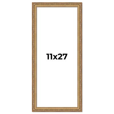 11x27 Frame Red Solid Wood Picture Frame Width 1.75 Inches | Interior Frame Depth 1 13/16 Inches