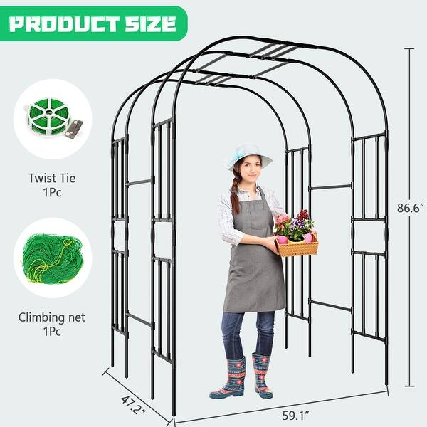 DoCred Garden Trellis for Climbing Plants, Outdoor Metal Trellis - Bed ...