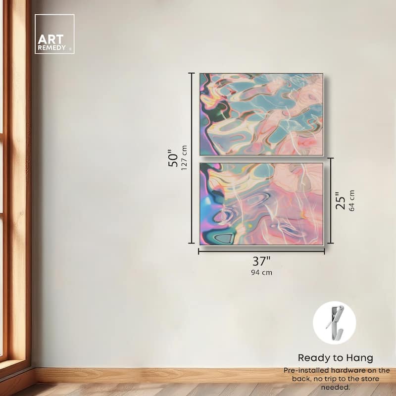 Metallic Drift I Canvas Set of 2 by Art Remedy