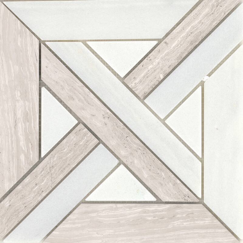 Emser Tile Alluro - 9" x 9" Square Basketweave Mosaic Wall Tile -