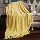 preview thumbnail 132 of 140, Knitted Tweed Couch Throw 50" x 60" - Jojoba Yellow