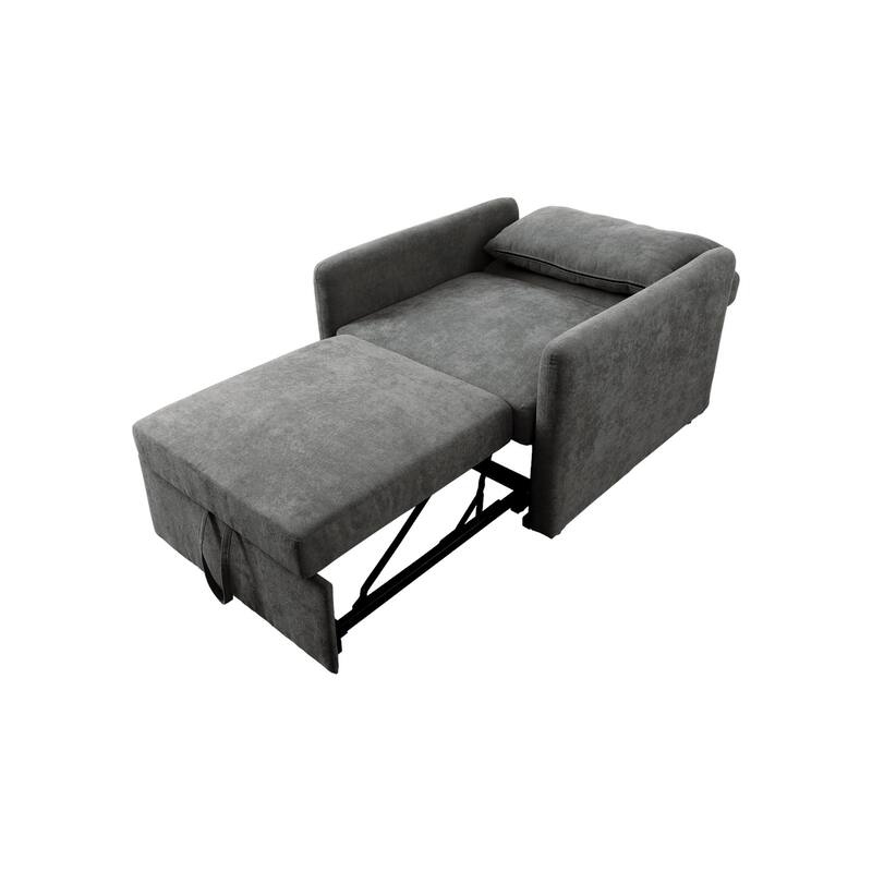 KISRAIS 36" Wide Lint Convertible Sleeper Chair