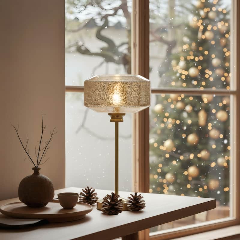 INK+IVY Lumivive 17" Mercury Glass Table Lamp