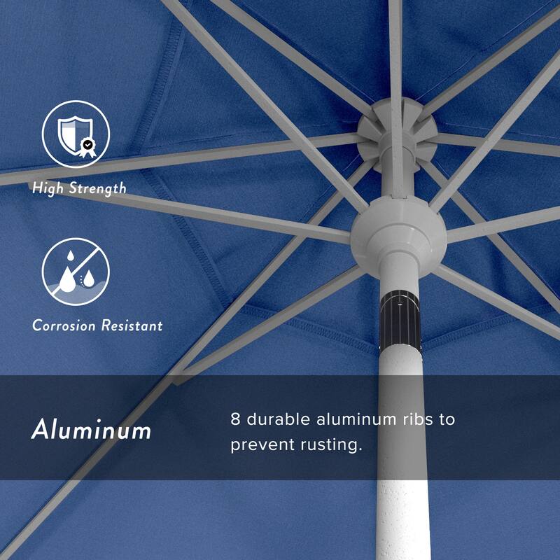 Pompano 7.5-foot Crank Lift Round Patio Umbrella by Havenside Home