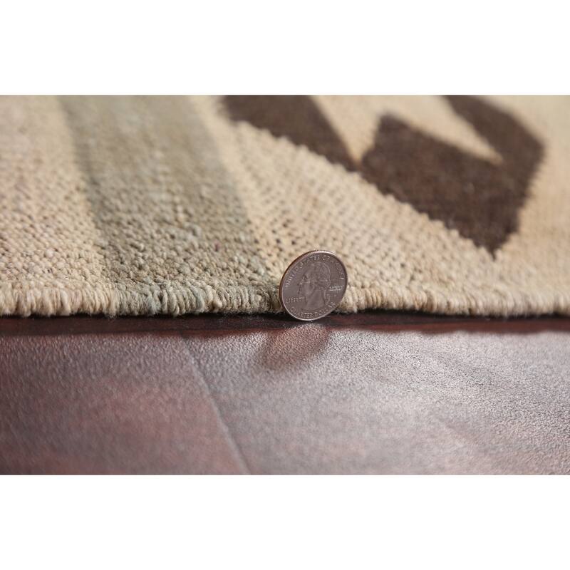 Natural Dye Kilim Geometric Tribal Oriental Area Rug Wool Flat-weave - 5'6" x 9'9"